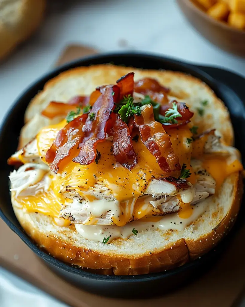 Cheesy Chicken Bacon Ranch Sandwich