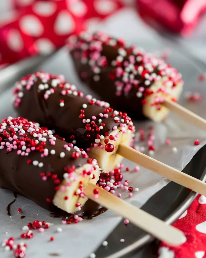 Valentine’s Banana Pops