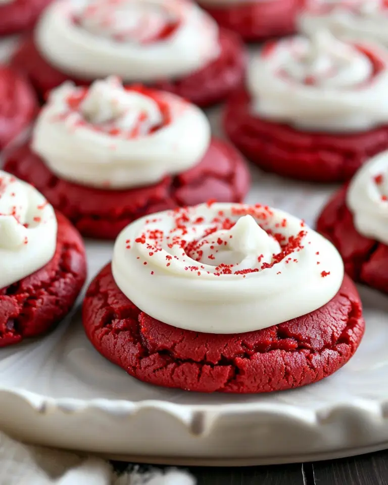 Soft and Chewy Red Velvet Sugar Cookies