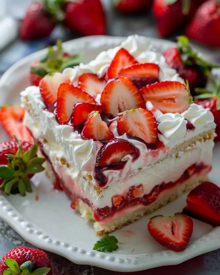 Best Strawberry Poke Cake