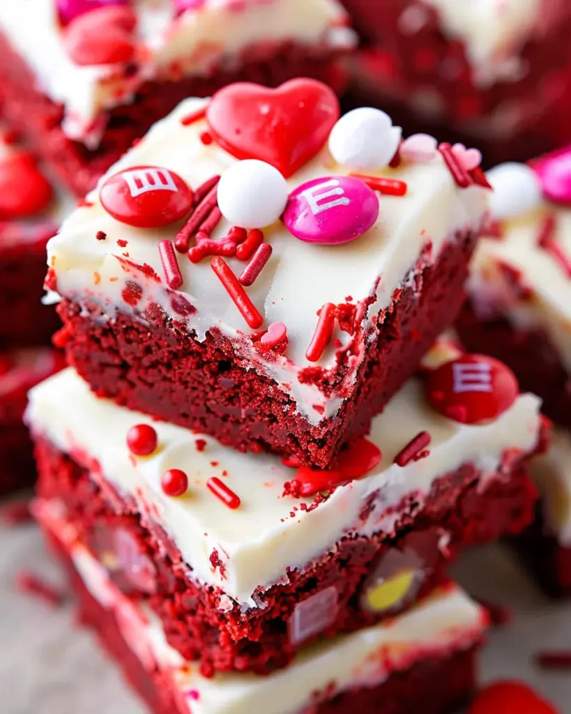 Valentine Red Velvet Brownies