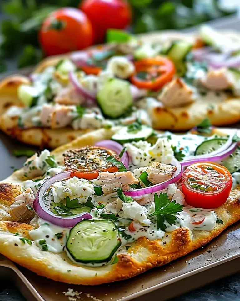 Tzatziki Chicken Pizza