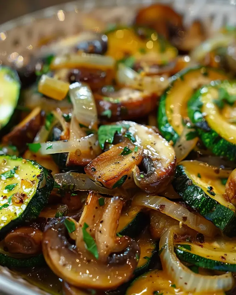 Sauteed Zucchini Mushrooms And Onions