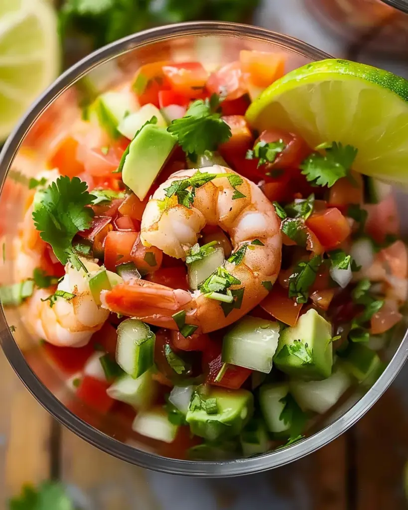 Fresh Authentic Mexican Shrimp Cocktail