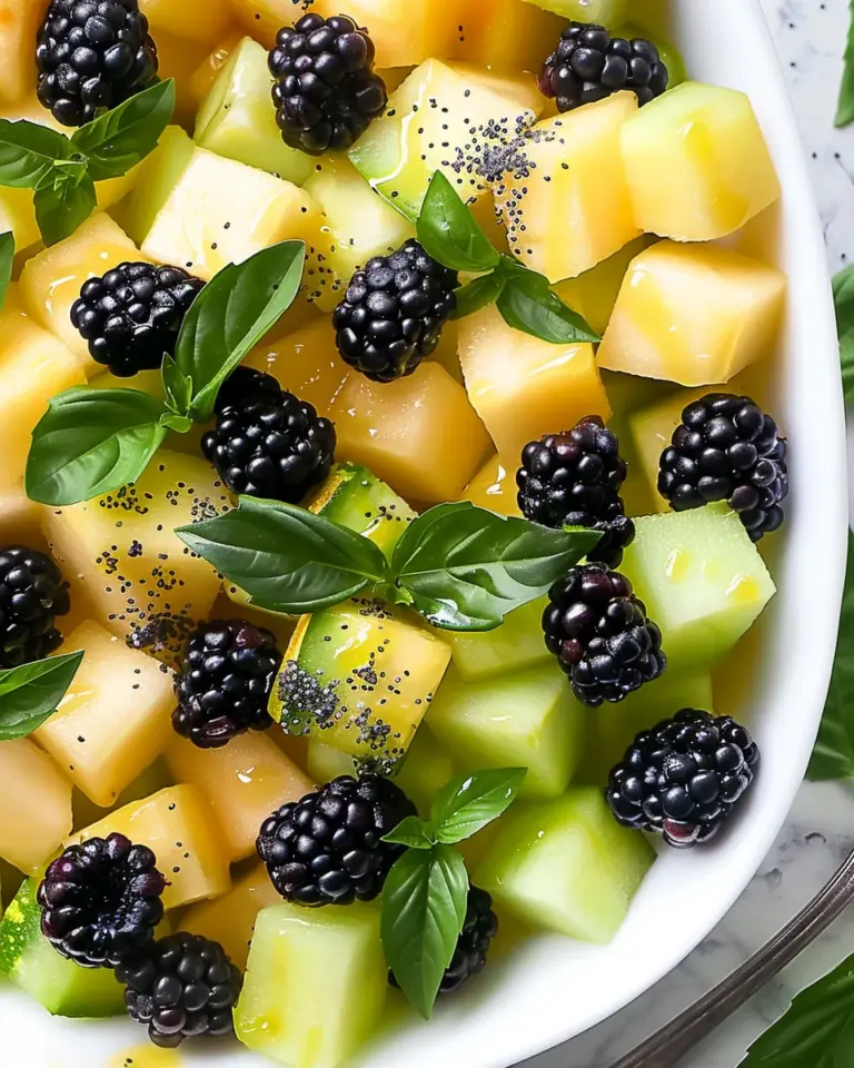 Blackberry Honeydew Salad with Basil