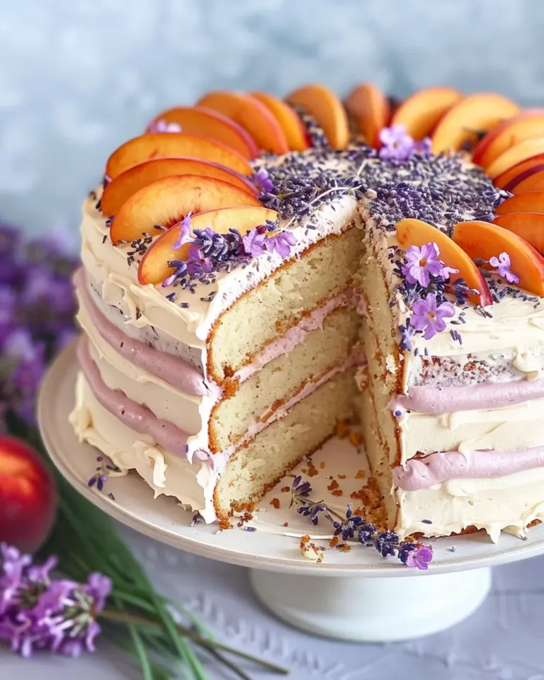 Lavender and Peach Dream Cake