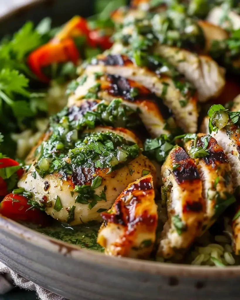 Chimichurri Grilled Chicken Bowl with Garlic Sauce 4 7 1 13