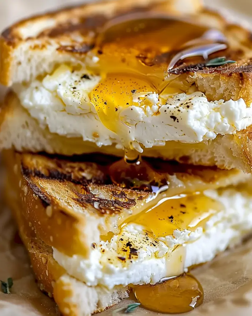 Indulge in Goat Cheese Grilled Cheese with Honey Bliss