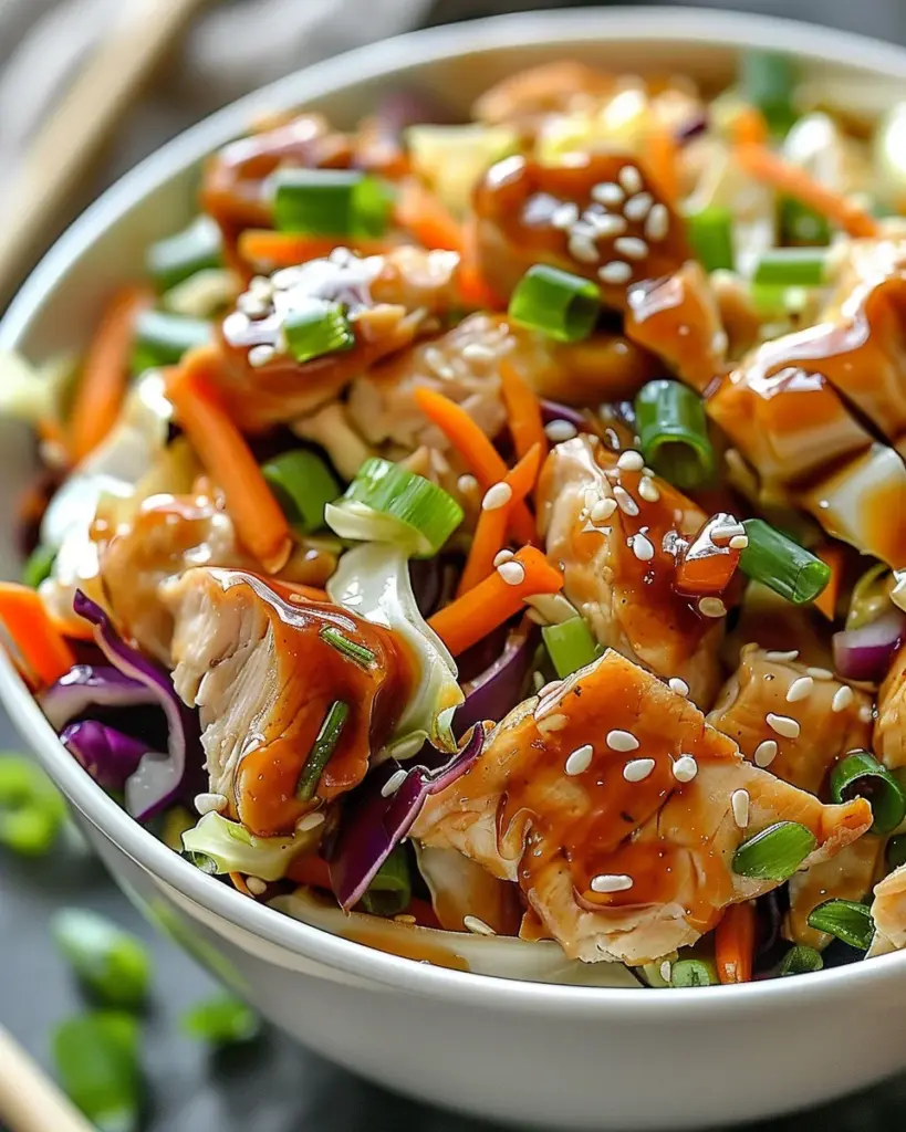 Delicious Egg Roll Bowls with Chicken and Cabbage in 10 Minutes