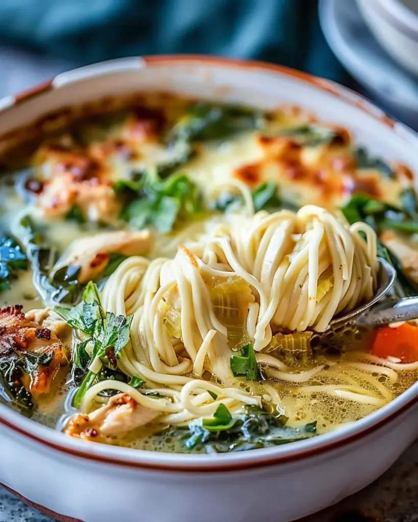 Healing Ginger Garlic Chicken Noodle Soup
