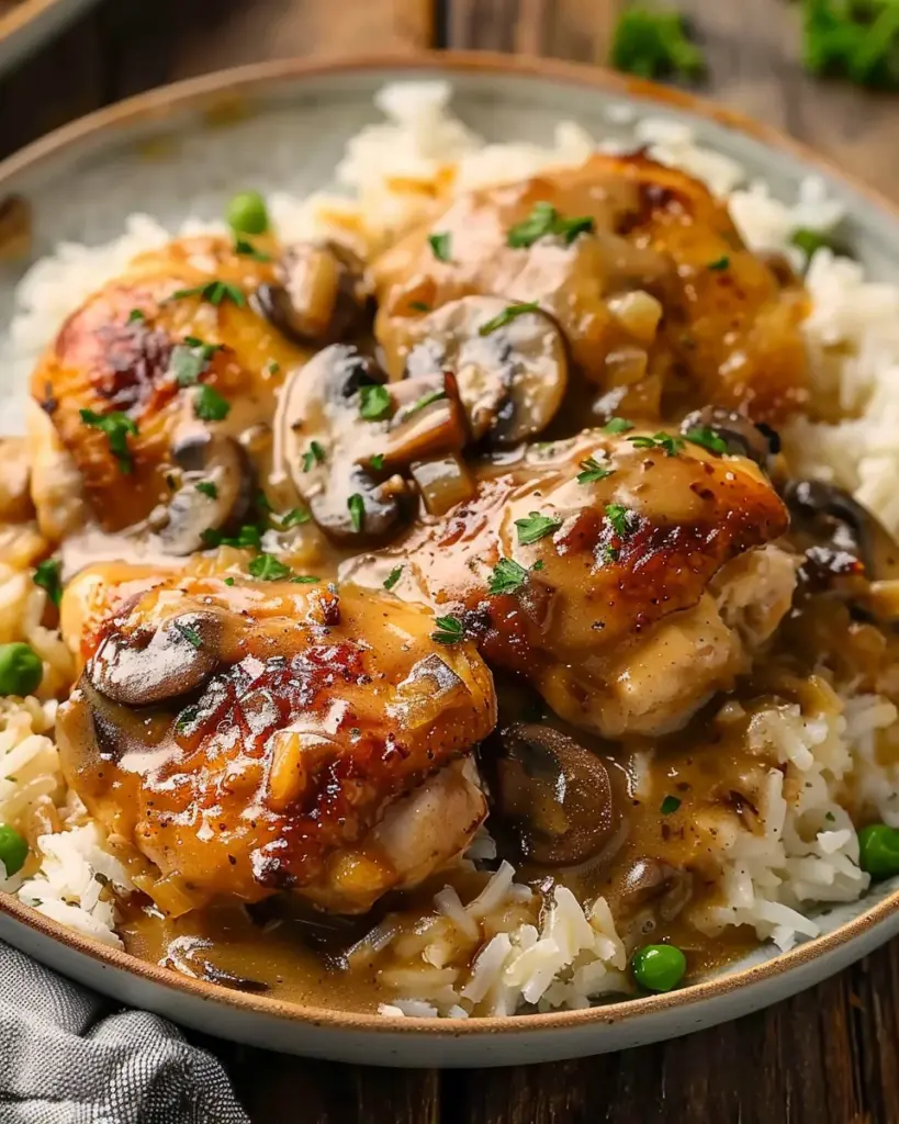Comforting Smothered Chicken and Rice