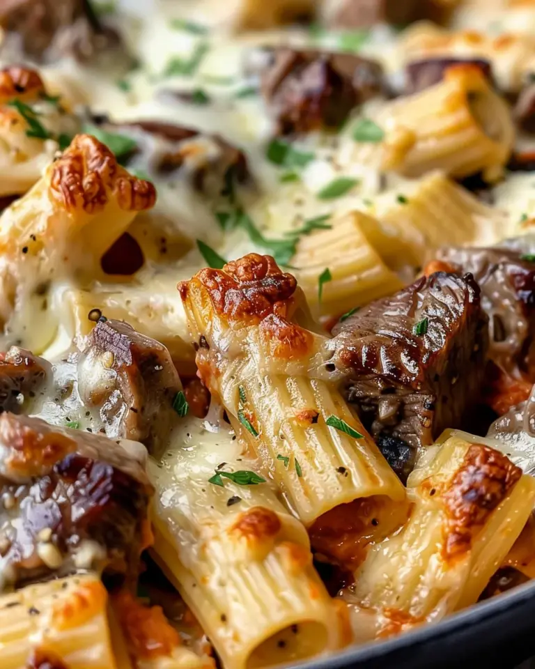 Steak & Blue Cheese Rigatoni Bake
