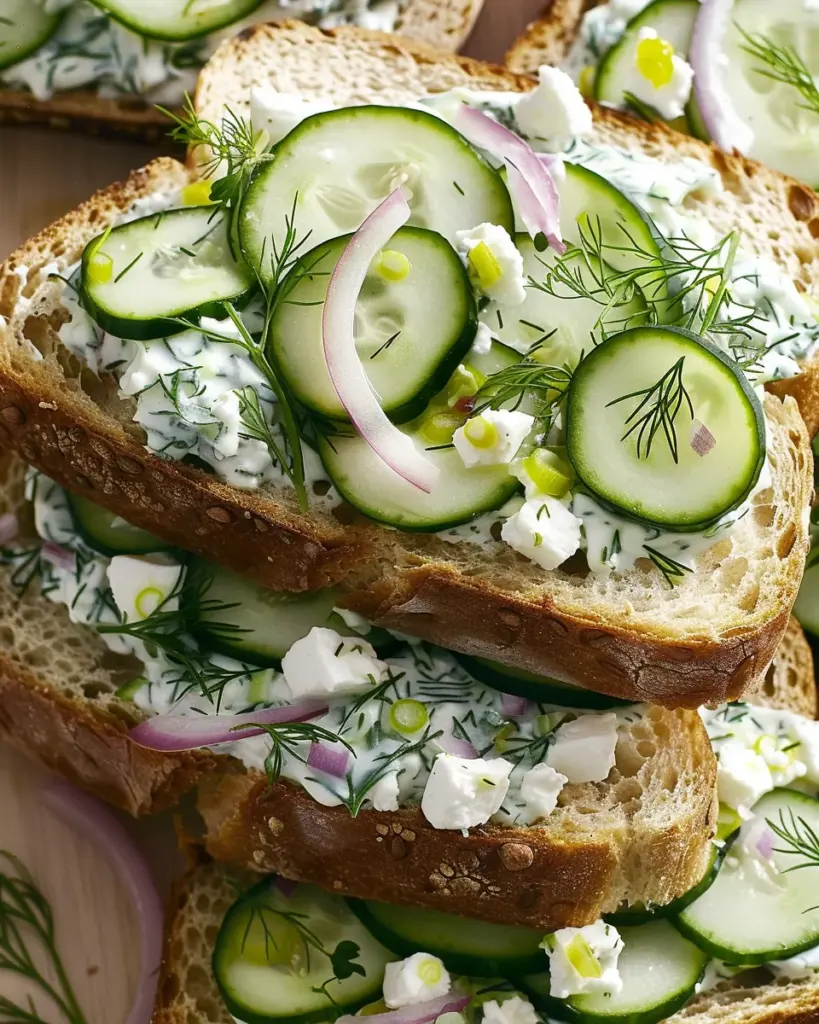 Easy Cucumber Salad Sandwiches