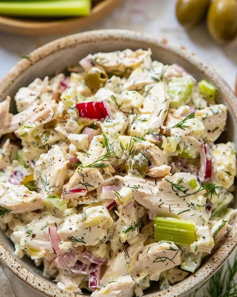 Easy High Protein Feta Chicken Salad