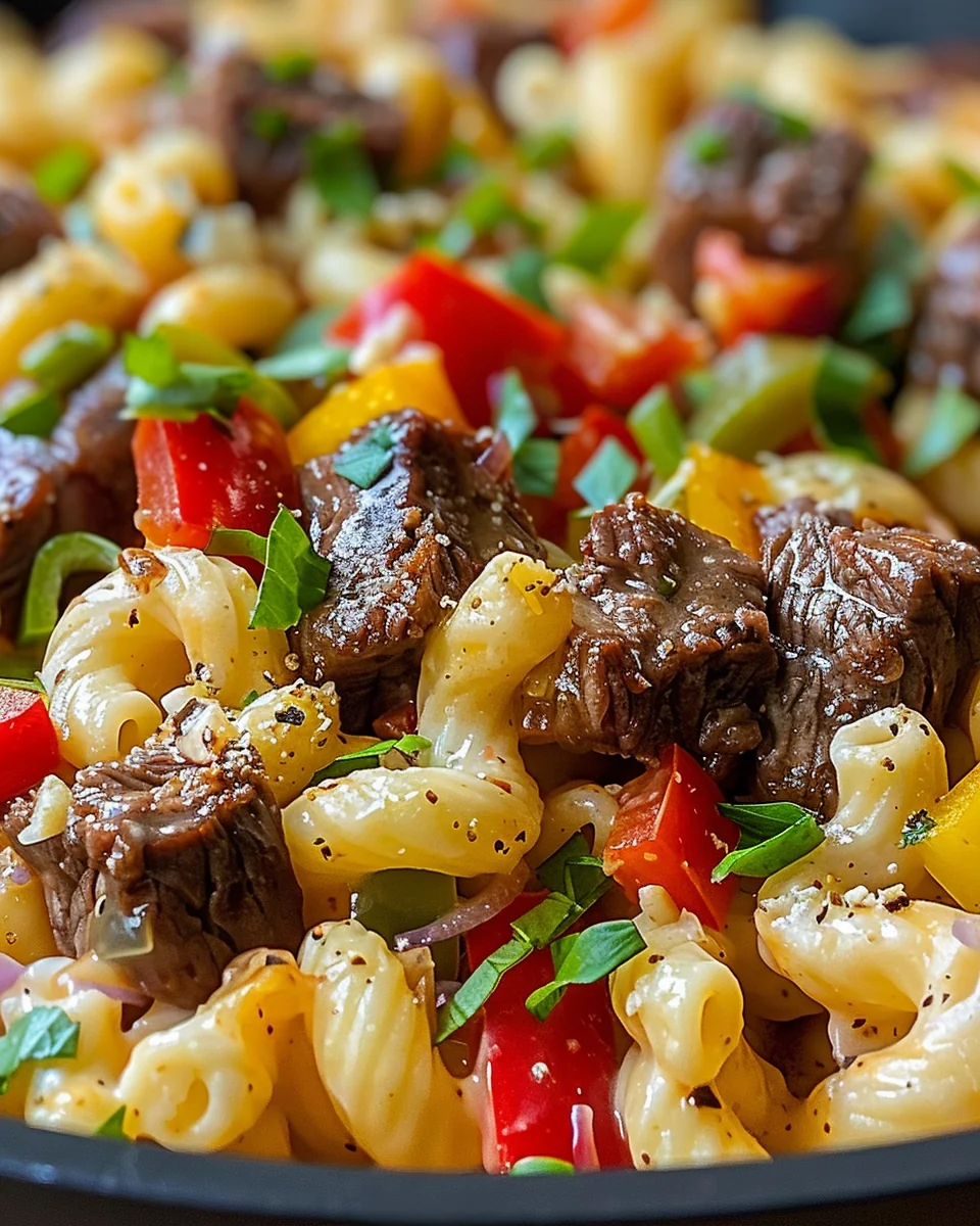 Steak & Pepper Jack Queso Mac