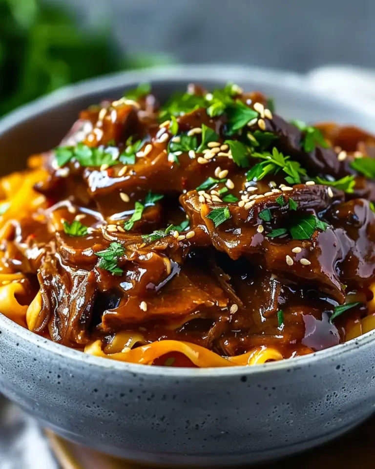 Slow Cooker Korean Beef Noodles Recipe