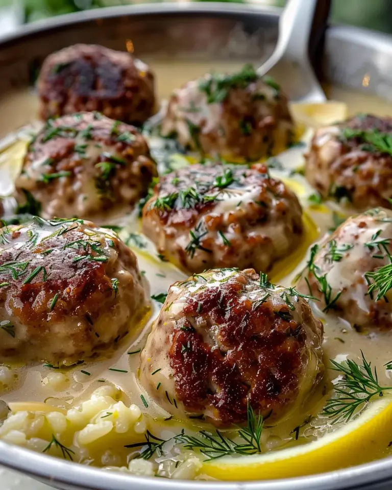 The Softest and Juiciest Greek Meatballs in Lemon Sauce
