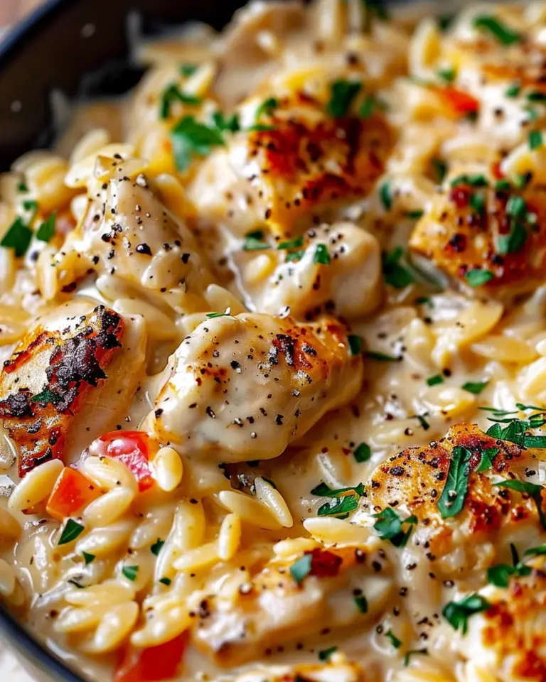 Comforting One-Pot Cajun Chicken Alfredo Orzo in Just 30 Minutes