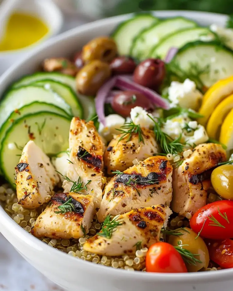 Zesty and Fresh: Mediterranean Lemon-Dill Chicken Bowls for Effortless Meal Prep