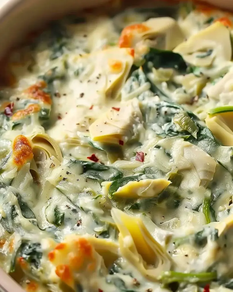 Simple Crockpot Spinach Artichoke Dip
