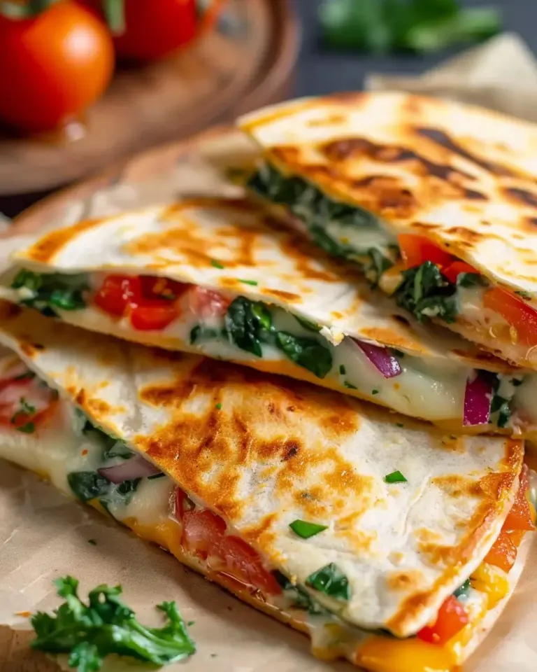 Cheesy Mediterranean Quesadilla