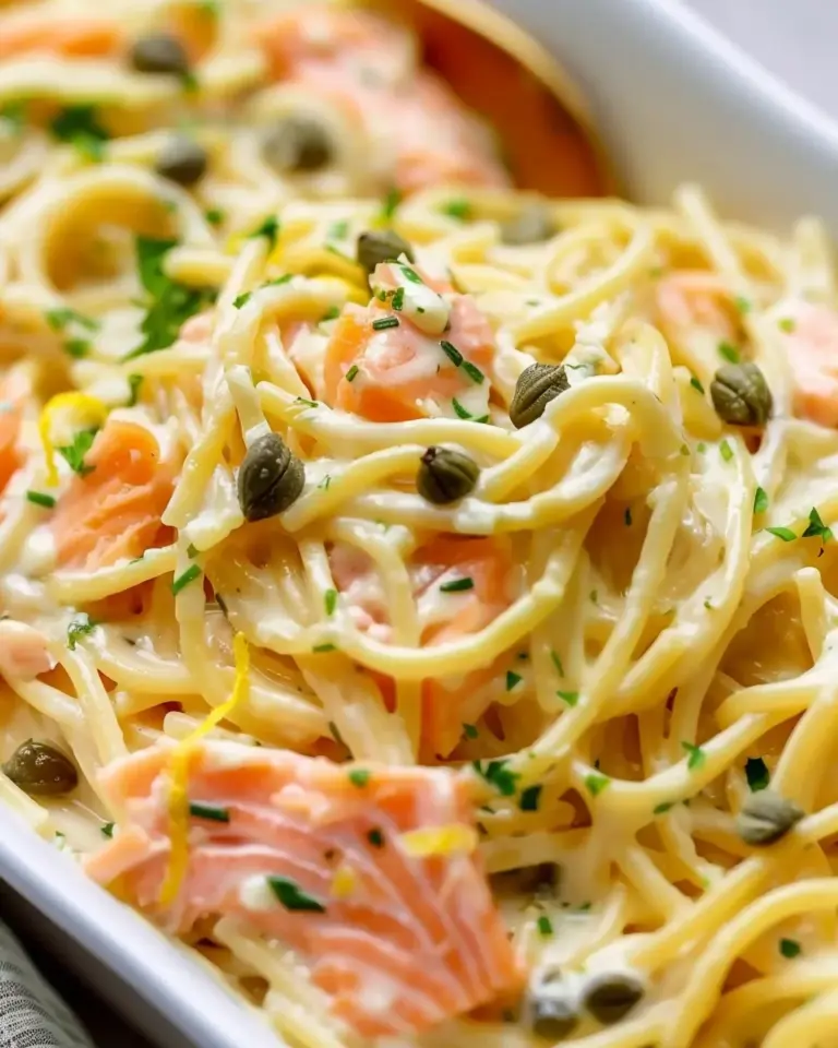 Healthier Smoked Salmon Linguine