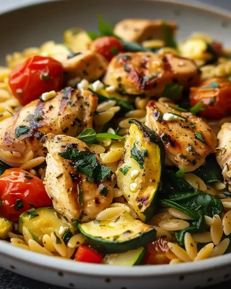 High Protein Chicken Orzo
