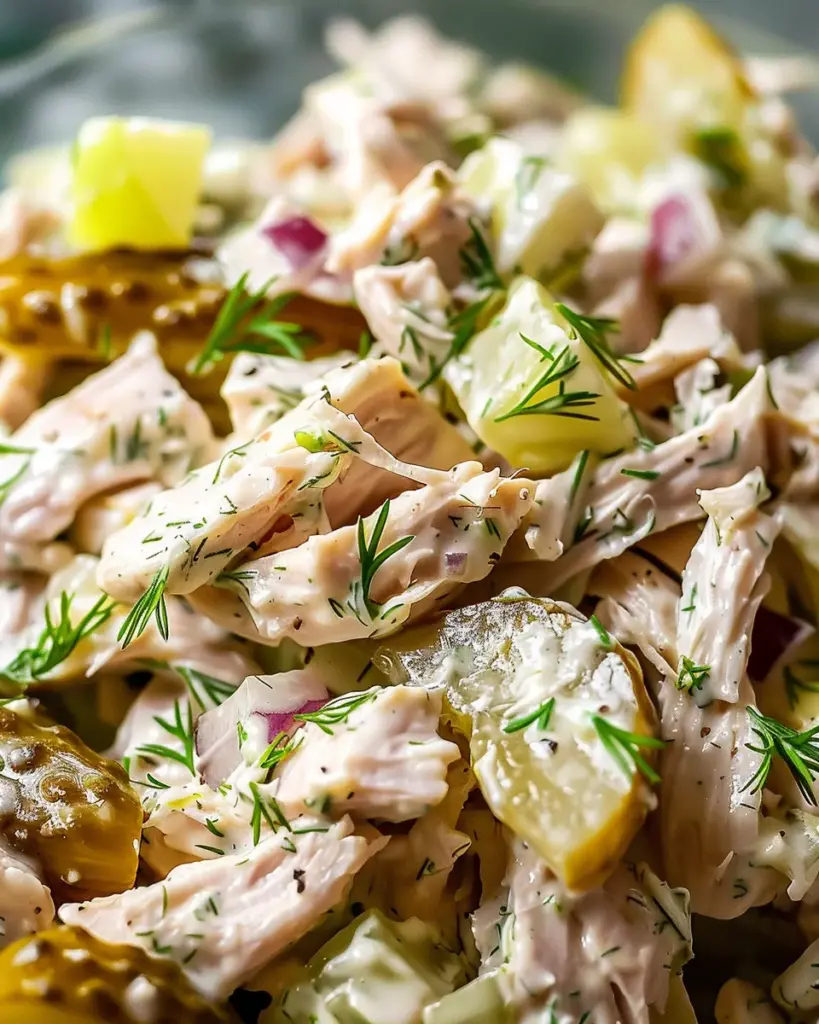 Savory Dill Pickle Chicken Salad