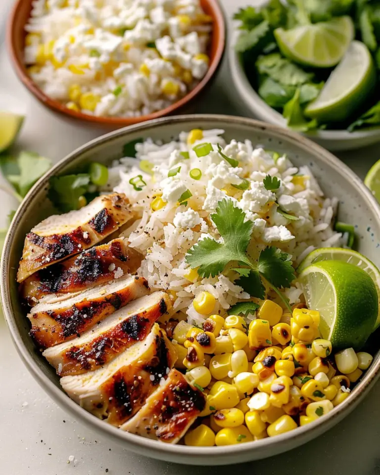 High Protein Street Corn Chicken Bowls Recipe