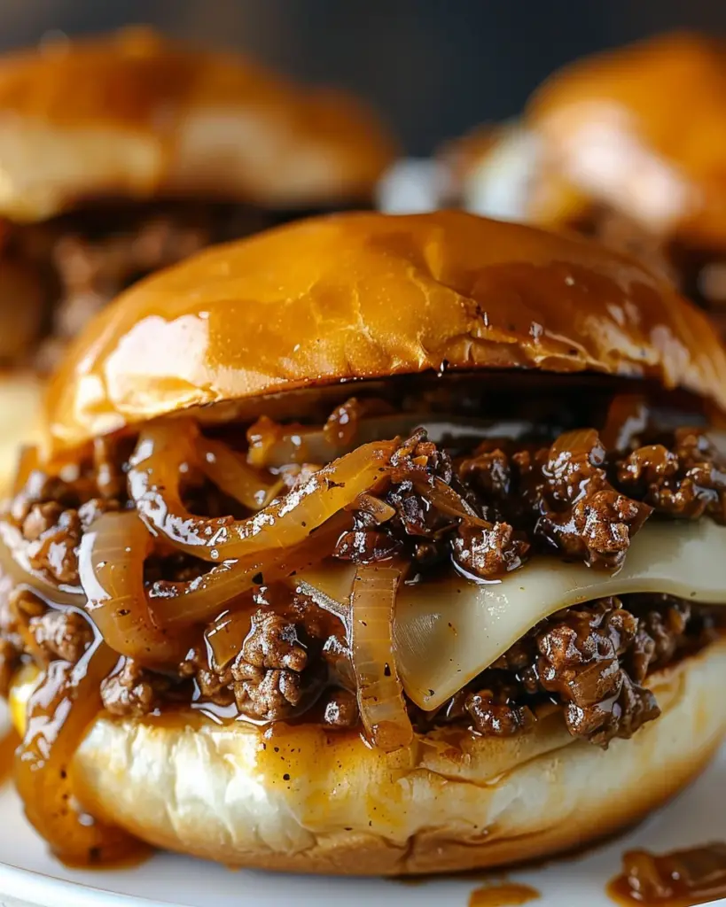Irresistible French Onion Beef Sloppy Joes