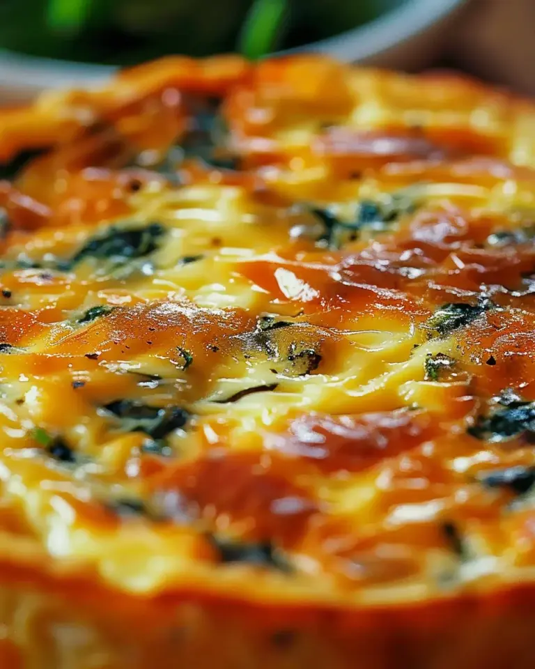Irresistibly Creamy Cottage Cheese and Spinach Crustless Quiche
