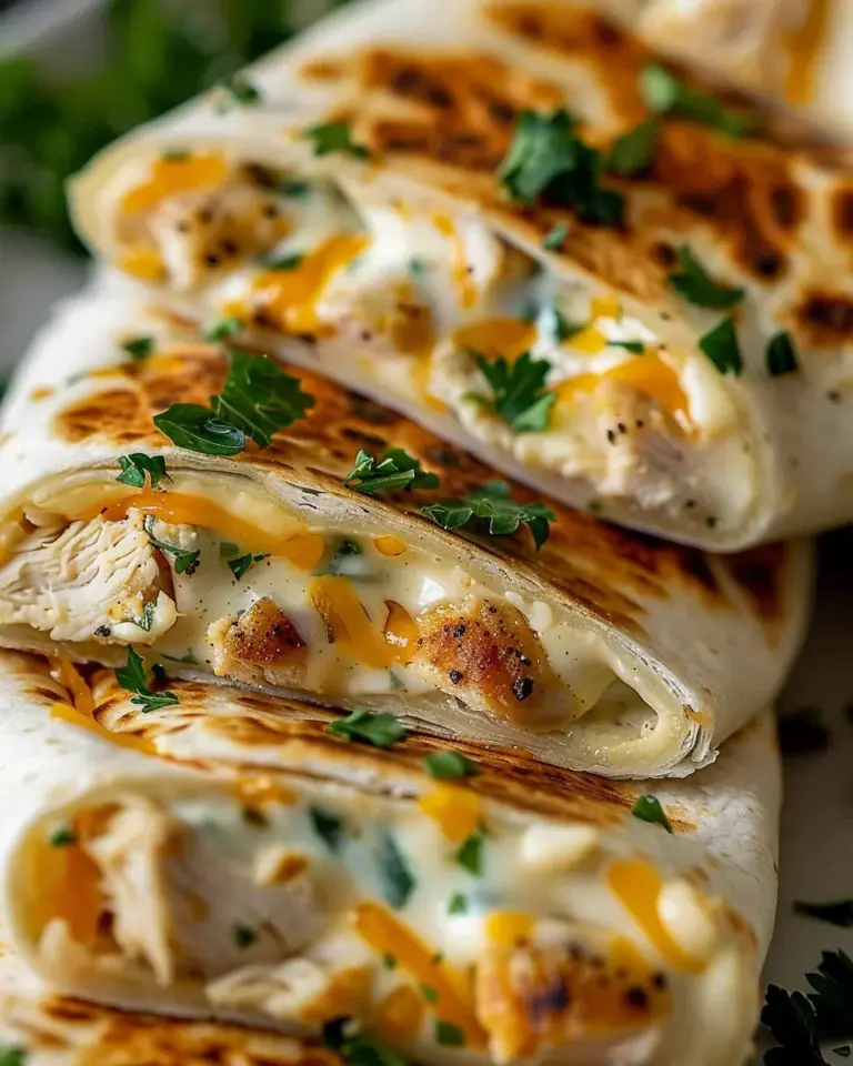 Low Carb Cheesy Garlic Chicken Wraps