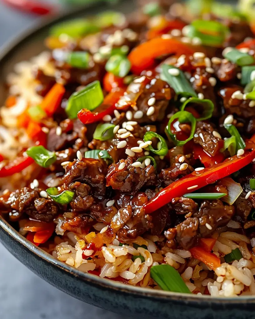 Crispy Chilli Beef Rice