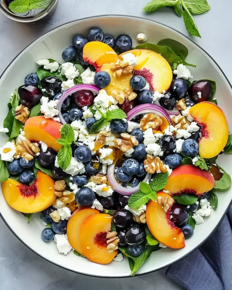 Blueberry Peach Feta Salad
