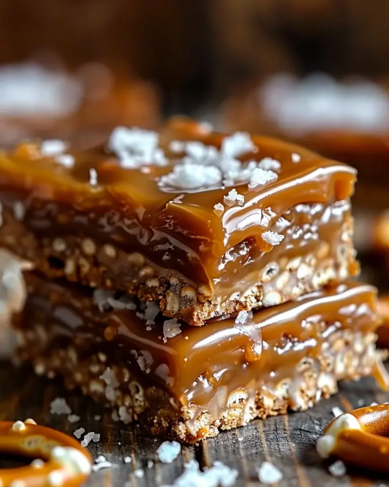 Delicious No-Bake Salted Caramel Pretzel Bars in Minutes