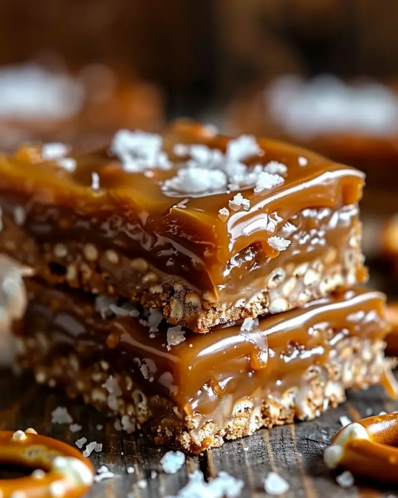Delicious No-Bake Salted Caramel Pretzel Bars in Minutes