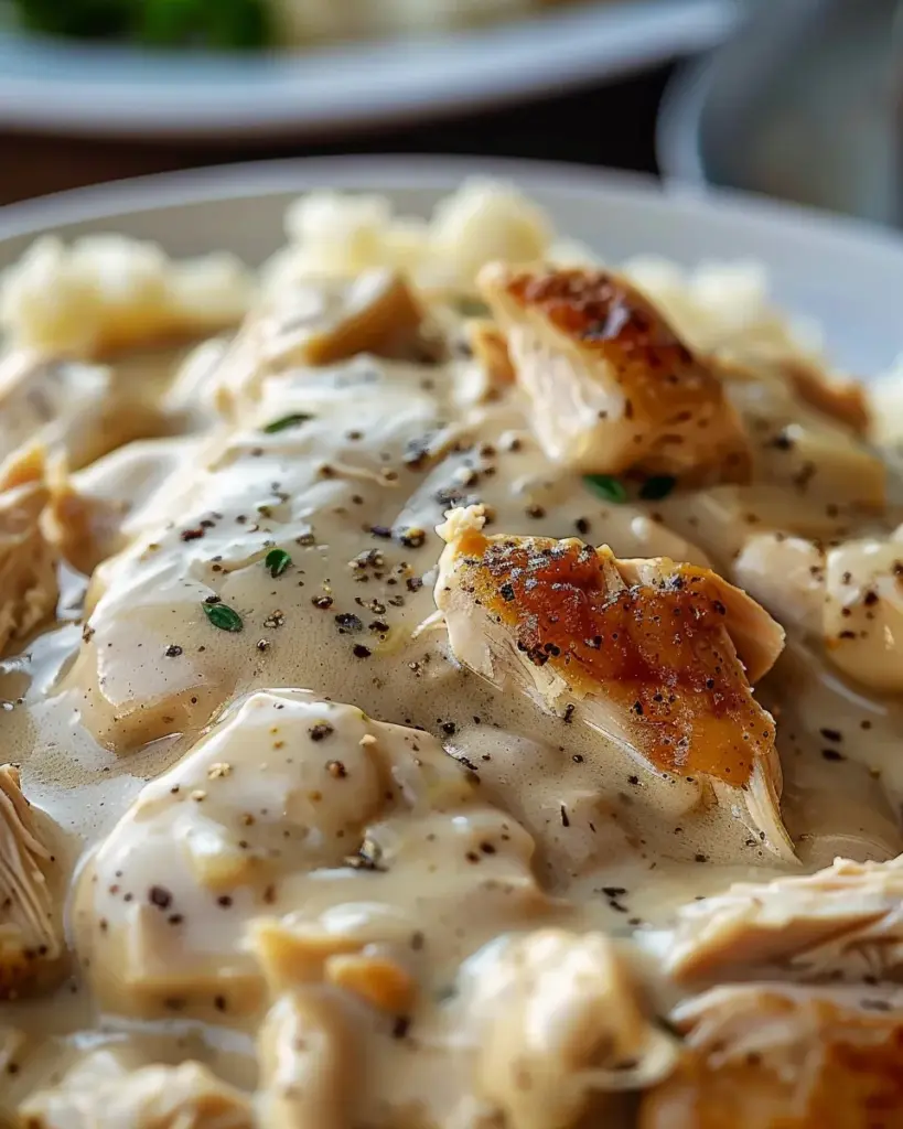 Slow Cooker Creamy Chicken & Gravy