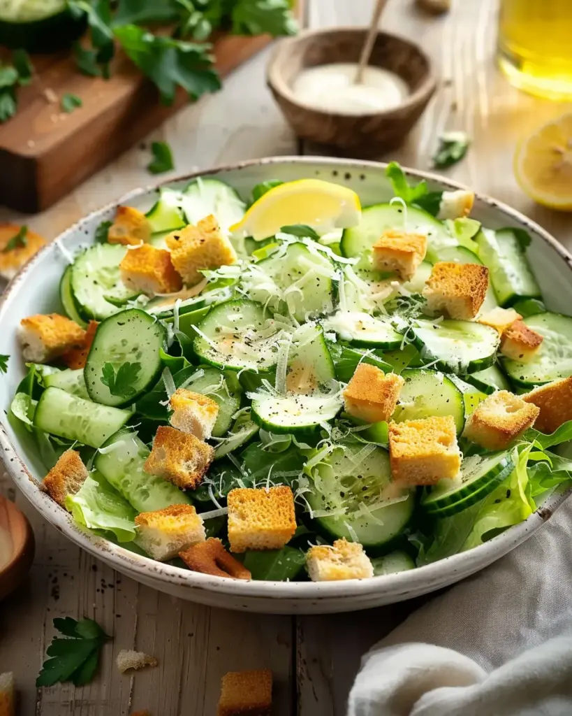 Cucumber Caesar Salad