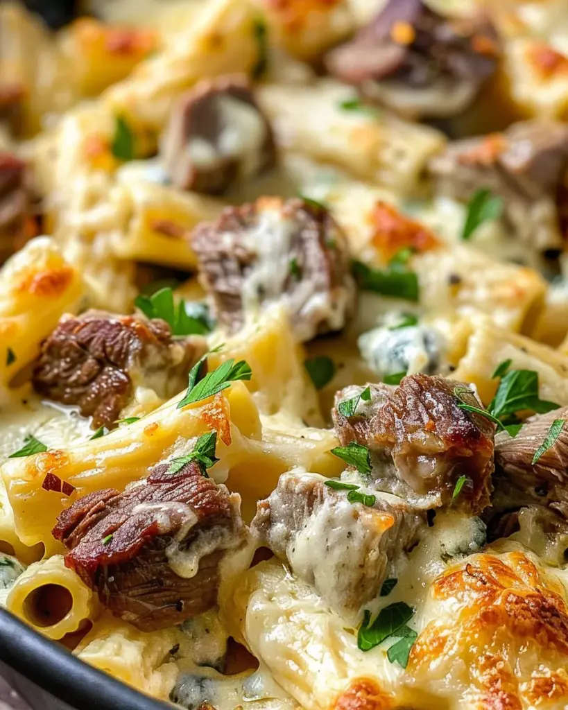 Steak & Blue Cheese Rigatoni Bake