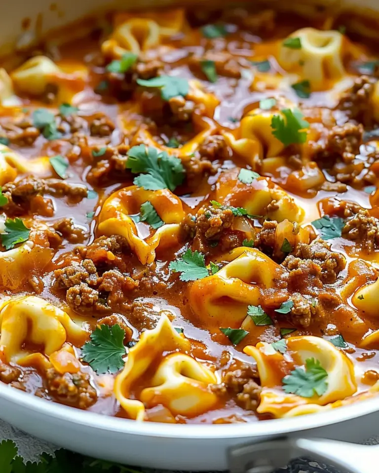 Cheesy Beef Enchilada Tortellini