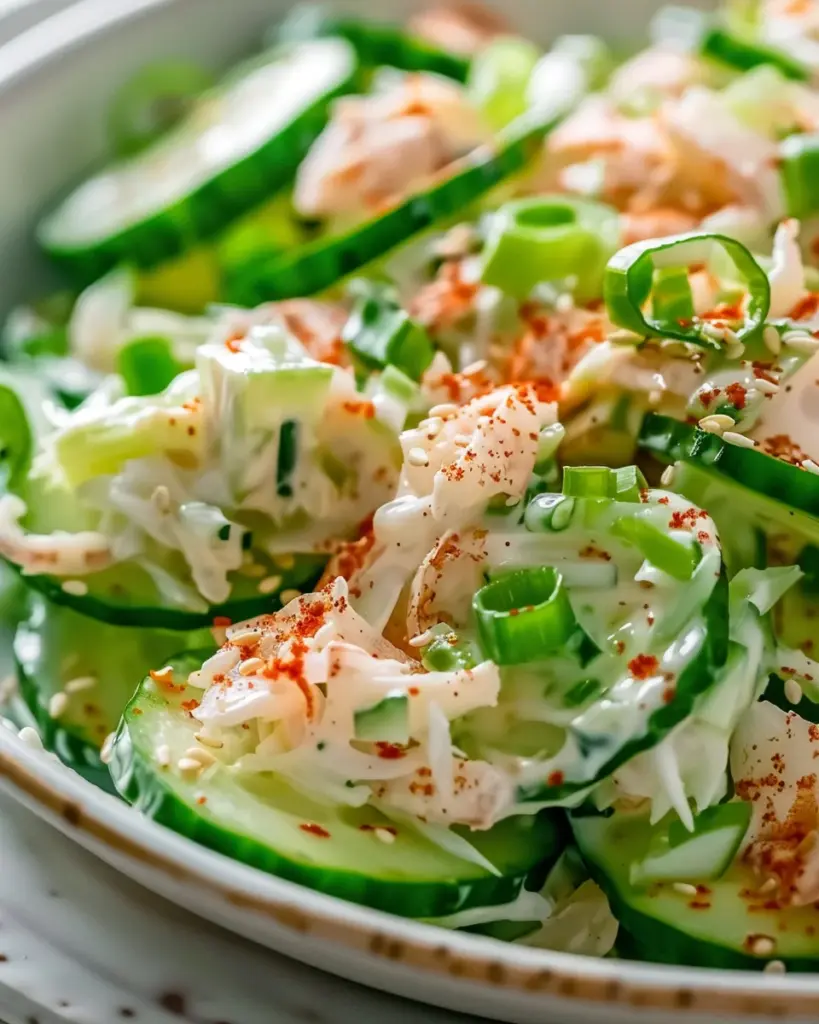 Cucumber Salad with Crab Meat Delight
