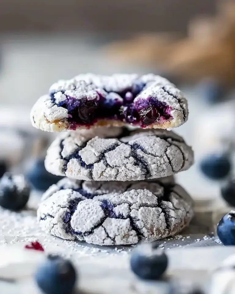 Blueberry Crinkle Cookies