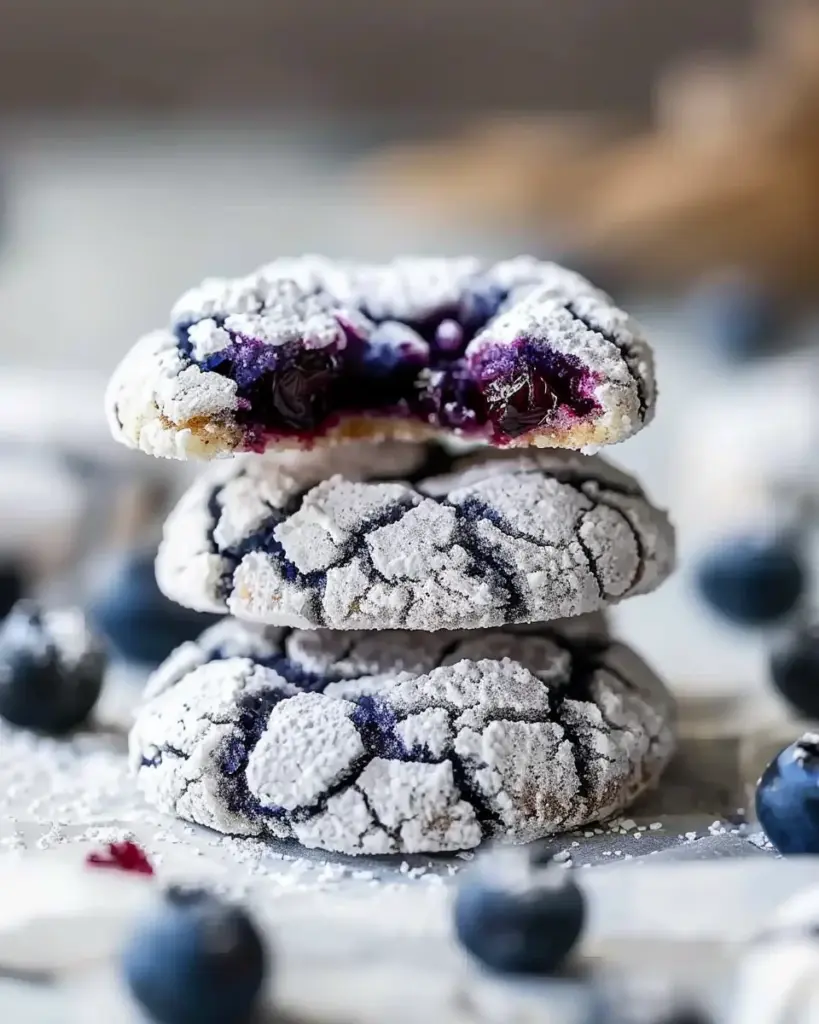 Blueberry Crinkle Cookies