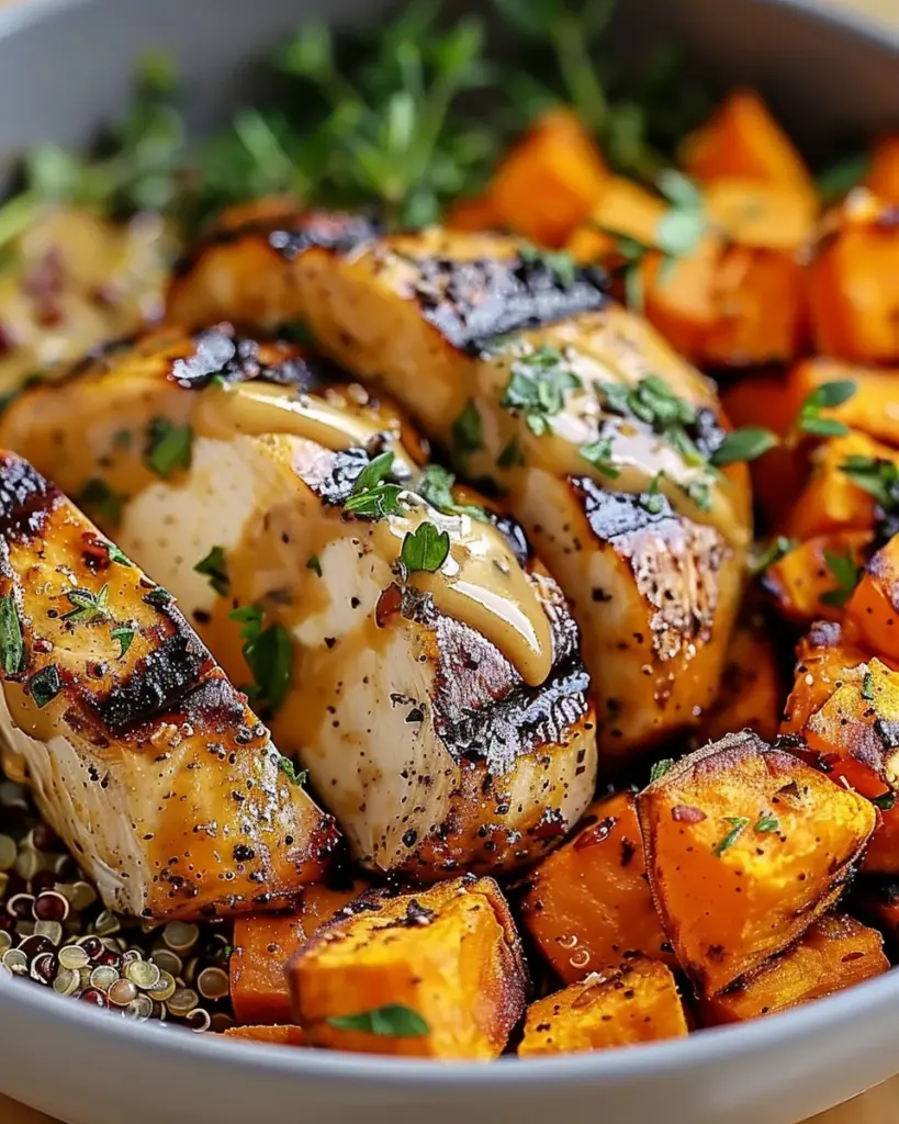 Maple Dijon Chicken & Sweet Potato Bowls That Comfort Your Soul