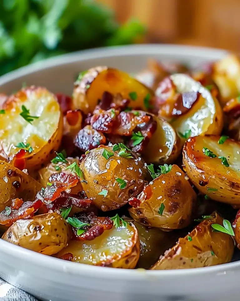 Crispy Bacon Honey Roasted Potatoes