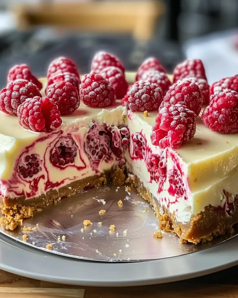 Indulgent White Chocolate Raspberry Cheesecake Bliss