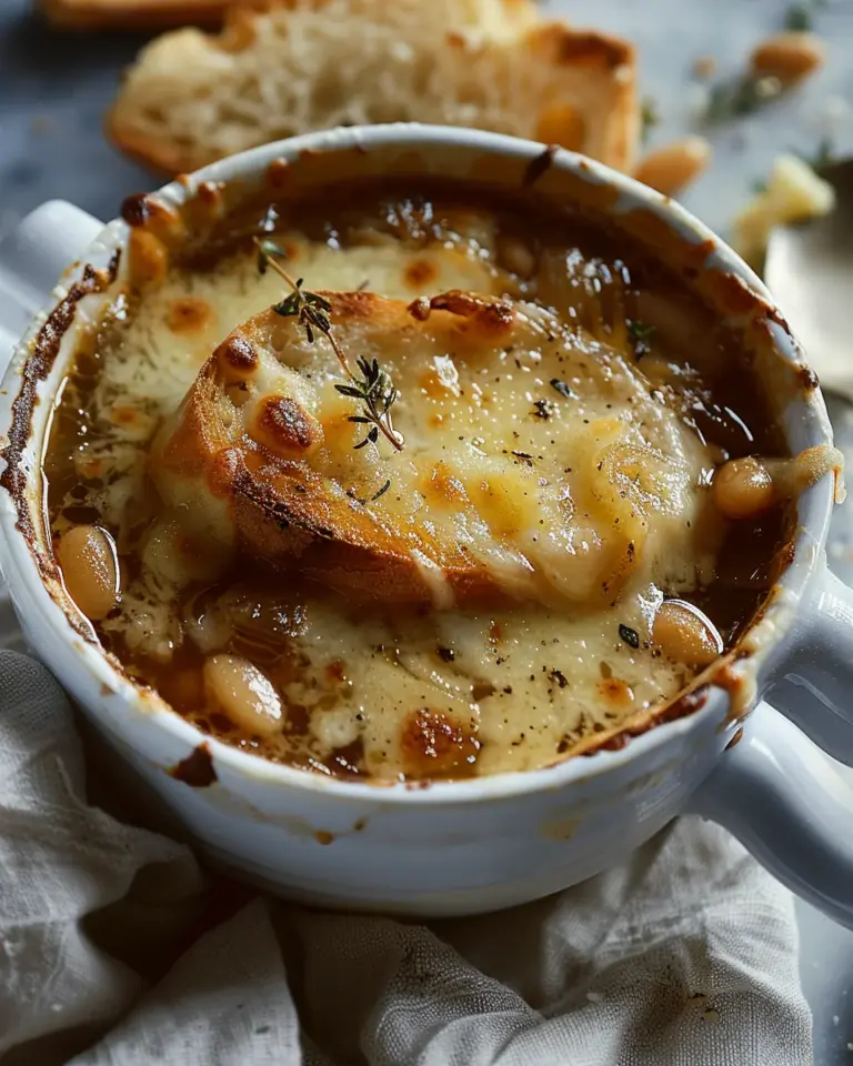 French Onion and Butter Bean Soup