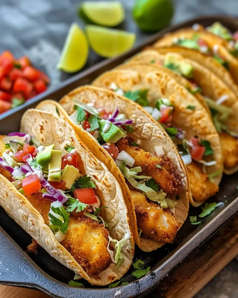 Crispy Fish Tacos with Cilantro Lime Slaw