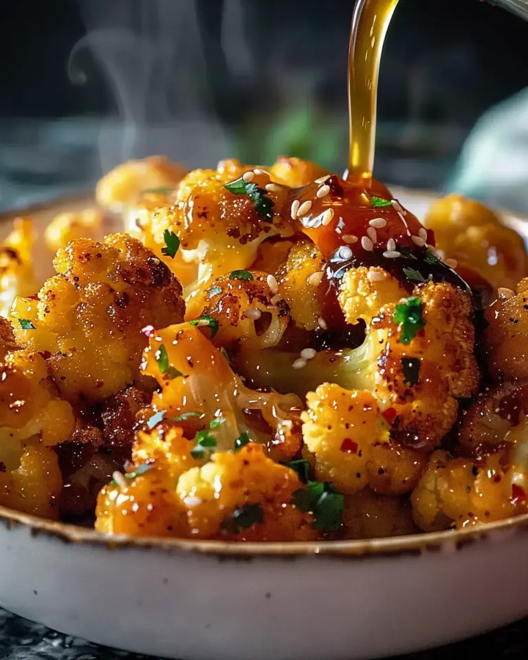Vegan Lemon Pepper Glazed Cauliflower Recipe