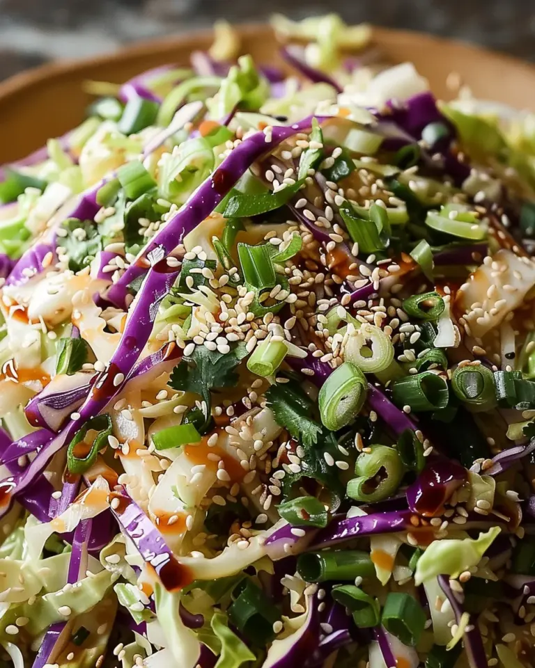 Crunchy Asian Cabbage Slaw with Addictive Sesame Dressing: A Bright, Bold, Irresistible Classic